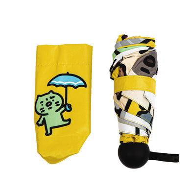 【Anxiety Cat】晴雨兼用カバー付き柄折り畳み傘